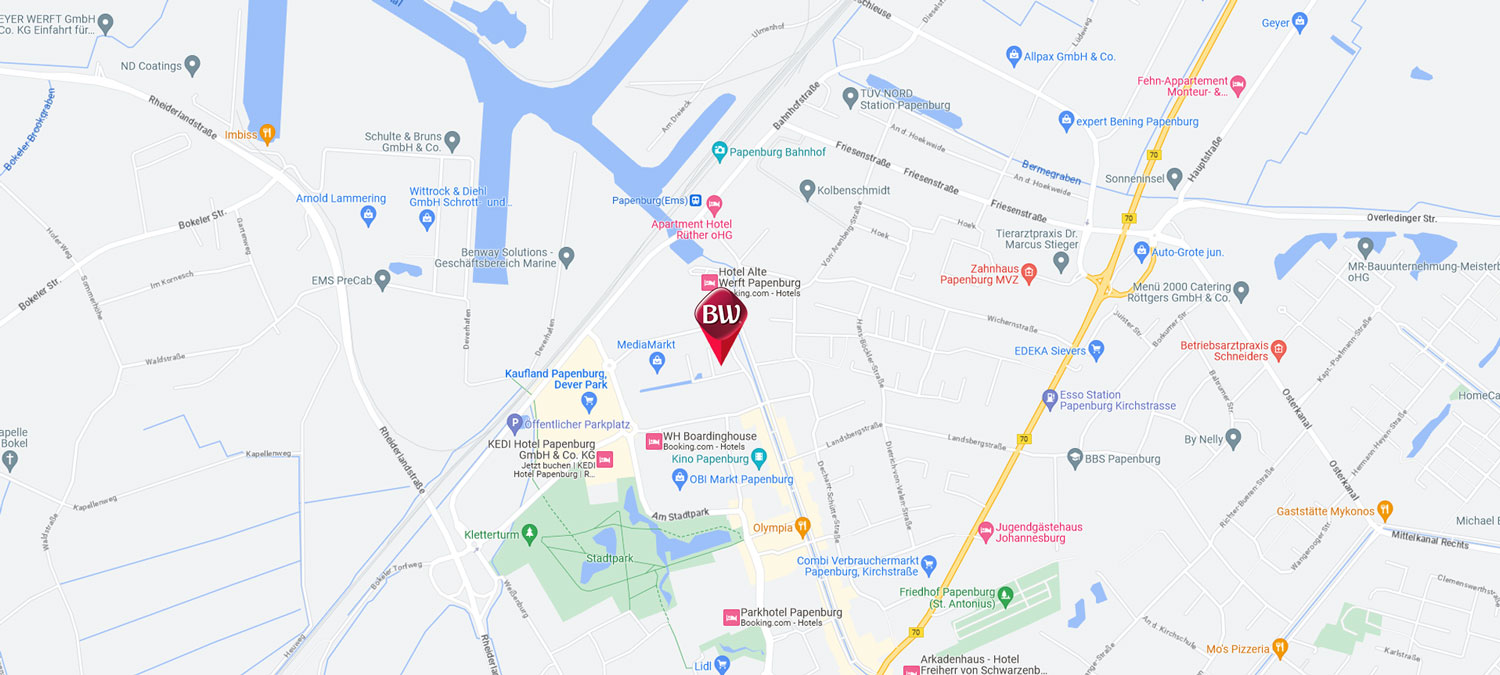 Lage des Hotels auf einer Karte 